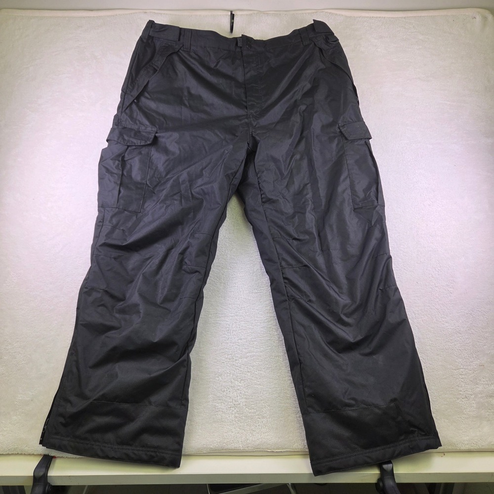 SwissTech Mens Black Cargo Snow Pants Insulated Winter Ski 2XL 44-46 SM41609YB